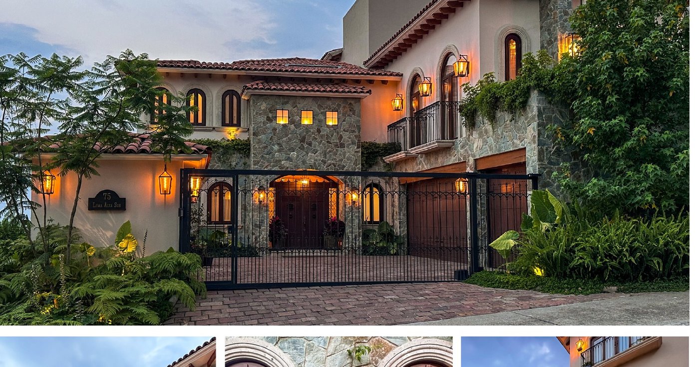 Residencia en Bosque Real al atardecer